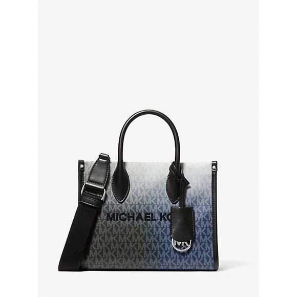 New Michael Kors Mirella Small Ombré Signature Logo Crossbody Bag Black Multi - Picture 4 of 5
